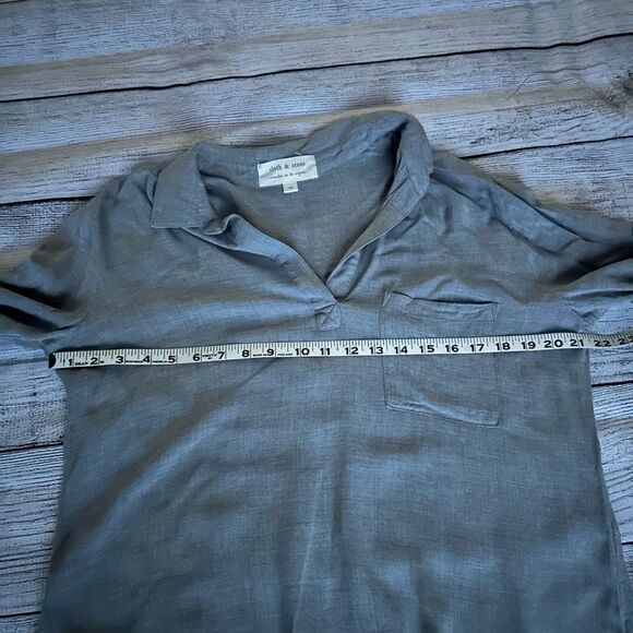 Anthropologie Cloth & Stone gray popover top size medium - Picture 11 of 14